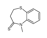 1,5-Benzothiazepine-4(5H)-thione,2,3-dihydro-5-methyl-结构式