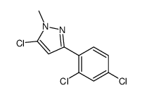 5-CHLORO-3-(2,4-DICHLOROPHENYL)-1-METHYL-1H-PYRAZOLE结构式