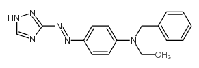 N-ethyl-N-[4-(1H-1,2,4-triazol-3-ylazo)phenyl]benzylamine结构式