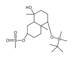 [(2R,4aS,5S,8R,8aR)-5-[tert-butyl(dimethyl)silyl]oxy-8-hydroxy-4a,8-dimethyl-1,2,3,4,5,6,7,8a-octahydronaphthalen-2-yl] methanesulfonate Structure