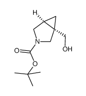 (1s,5s)-1-(羟甲基)-3-氮杂双环[3.1.0]己烷-3-羧酸叔丁酯结构式