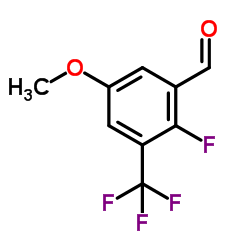 2-Fluoro-5-methoxy-3-(trifluoromethyl)benzaldehyde structure