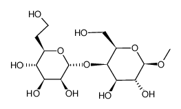 methyl 4-O-(6-deoxy-manno-heptopyranosyl)galactopyranoside Structure