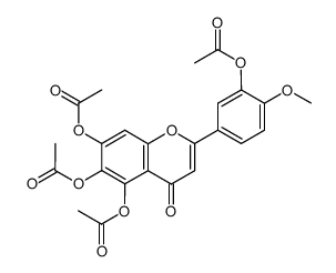 Acetic acid 6,7-diacetoxy-2-(3-acetoxy-4-methoxy-phenyl)-4-oxo-4H-chromen-5-yl ester结构式