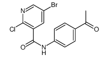 N-(4-acetylphenyl)-5-bromo-2-chloropyridine-3-carboxamide Structure