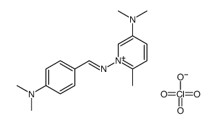 1-[(E)-[4-(dimethylamino)phenyl]methylideneamino]-N,N,6-trimethylpyridin-1-ium-3-amine,perchlorate Structure