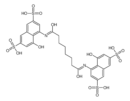 4,4'-(1,6-hexanediylbis(carbonylamino))bis(5-hydroxy-2,7-naphthalenedisulfonic acid) structure