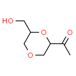 Ethanone, 1-[6-(hydroxymethyl)-1,4-dioxan-2-yl]- (9CI) Structure