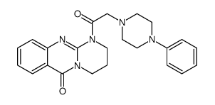 1-[2-(4-phenylpiperazin-1-yl)acetyl]-3,4-dihydro-2H-pyrimido[2,1-b]quinazolin-6-one Structure