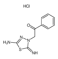 2,5-diamino-3-(2-oxo-2-phenyl-ethyl)-[1,3,4]thiadiazolium, chloride Structure