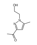 Ethanone, 1-[1-(2-hydroxyethyl)-5-methyl-1H-pyrazol-3-yl]- (9CI)结构式