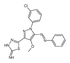 5-(1-(3-Chlorophenyl)-4-methoxy-5-(phenylazo)-1H-pyrazol-3-yl)-1,3,4-t hiadiazol-2-amine picture