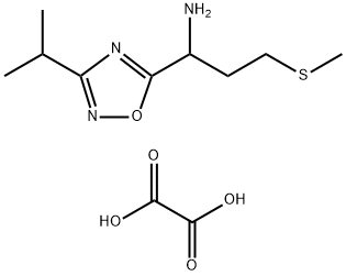 1-(3-异丙基-1,2,4-噁二唑-5-基)-3-(甲硫基)丙-1-胺草酸盐图片