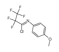 N-(p-methoxyphenyl)-2,2,3,3,3-pentafluoropropanoimidoyl chloride Structure