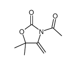 2-Oxazolidinone, 3-acetyl-5,5-dimethyl-4-methylene- (9CI) structure