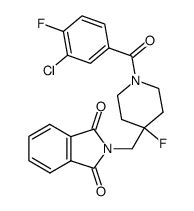 N-(3-chloro-4-fluorobenzoyl)-4-fluoro-4-phthalimidomethylpiperidine Structure