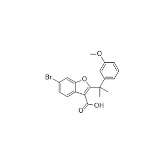 6-Bromo-2-(2-(3-methoxyphenyl)propan-2-yl)benzofuran-3-carboxylic acid picture