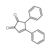 3-Cyclopentene-1,2-dione,4,5-diphenyl- Structure