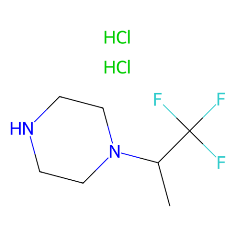 1-(2,2,2-trifluoro-1-methyl-ethyl)piperazine;dihydrochloride结构式