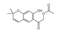 [2-(7-hydroxy-2,2-dimethylchromen-6-yl)-2-oxoethyl] acetate Structure