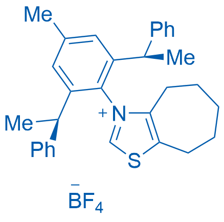 (CDU-NHC-01)3-(4-甲基-2,6-双((R)-1-苯乙基)苯基)-5,6,7,8-四氢-4H-环庚[d]噻唑-3-鎓 四氟硼酸盐图片