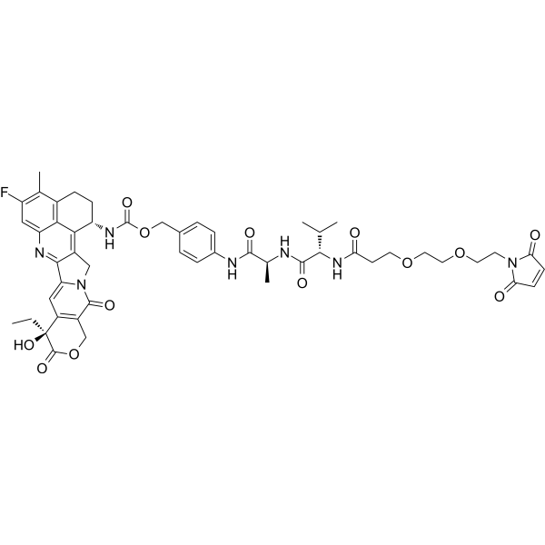 MC-PEG2-VA-PAB-Exatecan Structure
