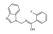 N-(benzimidazol-1-ylmethyl)-2-fluorobenzamide Structure