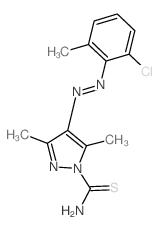 1H-Pyrazole-1-carbothioamide,4-[2-(2-chloro-6-methylphenyl)diazenyl]-3,5-dimethyl- structure