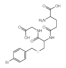 Glycine, L-g-glutamyl-S-[(4-bromophenyl)methyl]-L-cysteinyl- Structure