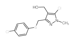 (5-CHLORO-3-([(4-CHLOROPHENYL)SULFANYL]METHYL)-1-METHYL-1H-PYRAZOL-4-YL)METHANOL结构式