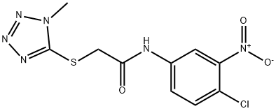 n-(4-chloro-3-nitrophenyl)-2-[(1-methyl-1h-1,2,3,4-tetraazol-5-yl)sulfanyl]acetamide Structure