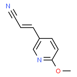 2-Propenenitrile,3-(6-methoxy-3-pyridinyl)-(9CI) structure