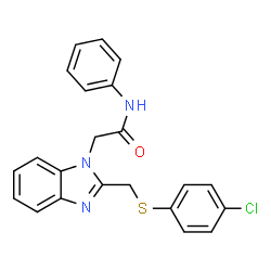 2-(2-([(4-CHLOROPHENYL)SULFANYL]METHYL)-1H-1,3-BENZIMIDAZOL-1-YL)-N-PHENYLACETAMIDE结构式