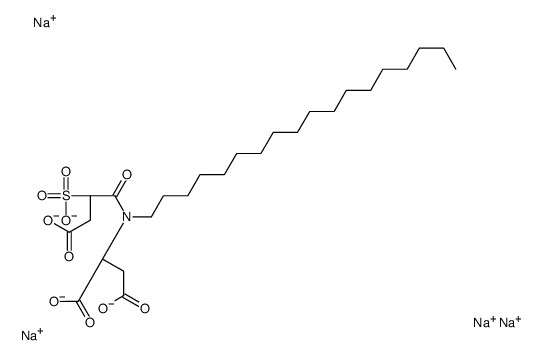二羧乙基硬脂基磺基琥珀酰胺酸四钠结构式
