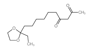 10-(2-ethyl-1,3-dioxolan-2-yl)decane-2,4-dione结构式