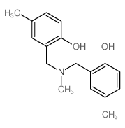 2-[[(2-hydroxy-5-methyl-phenyl)methyl-methyl-amino]methyl]-4-methyl-phenol structure