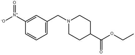 Ethyl 1-(3-nitrobenzyl)piperidine-4-carboxylate结构式