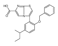 3-(5-butan-2-yl-2-phenylmethoxyphenyl)imidazo[2,1-b][1,3]thiazole-6-carboxylic acid Structure