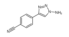 4-(1-aminotriazol-4-yl)benzonitrile结构式