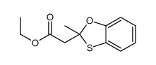 ethyl 2-(2-methyl-1,3-benzoxathiol-2-yl)acetate结构式