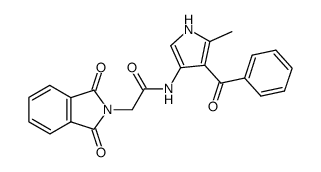 3-benzoyl-2-methyl-4-(phthalimidoacetamido)pyrrole结构式