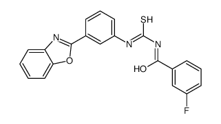 Benzamide, N-[[[3-(2-benzoxazolyl)phenyl]amino]thioxomethyl]-3-fluoro- (9CI)结构式