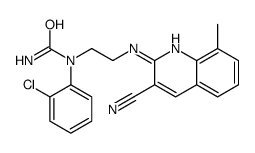 (9CI)-N-(2-氯苯基)-N-[2-[(3-氰基-8-甲基-2-喹啉)氨基]乙基]-脲结构式