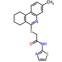 Acetamide, 2-[(7,8,9,10-tetrahydro-3-methyl-6-phenanthridinyl)thio]-N-2-thiazolyl- (9CI) picture