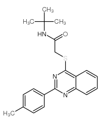 Acetamide, N-(1,1-dimethylethyl)-2-[[2-(4-methylphenyl)-4-quinazolinyl]thio]- (9CI) structure