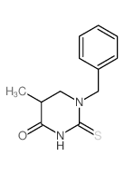 4(1H)-Pyrimidinone, tetrahydro-5-methyl-1-(phenylmethyl)-2-thioxo-结构式