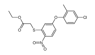 [5-(4-Chloro-2-methyl-phenoxy)-2-nitro-phenylsulfanyl]-acetic acid ethyl ester Structure