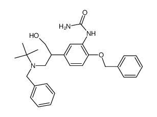 {5-[2-(Benzyl-tert-butyl-amino)-1-hydroxymethyl-ethyl]-2-benzyloxy-phenyl}-urea Structure