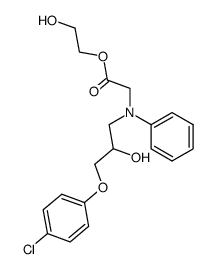 {[3-(4-Chloro-phenoxy)-2-hydroxy-propyl]-phenyl-amino}-acetic acid 2-hydroxy-ethyl ester结构式