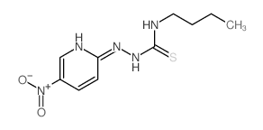 3-butyl-1-[(5-nitropyridin-2-yl)amino]thiourea structure